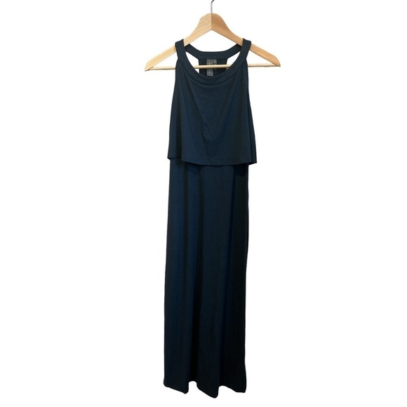 Sweaty Holistic Maxi Jersey Layered Athleisure Dress Large - Picture 2 of 7